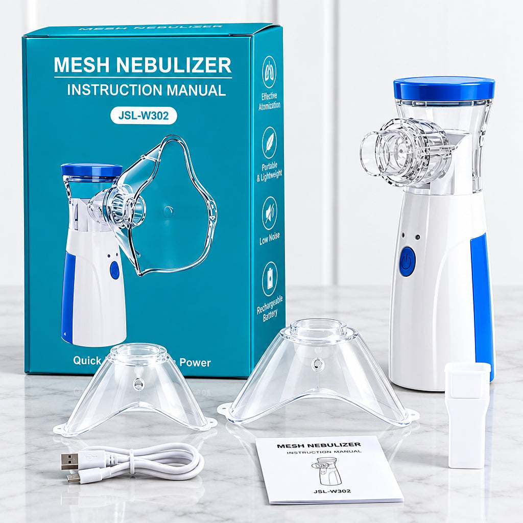 Compact Mesh Nebulizer for Home & Travel