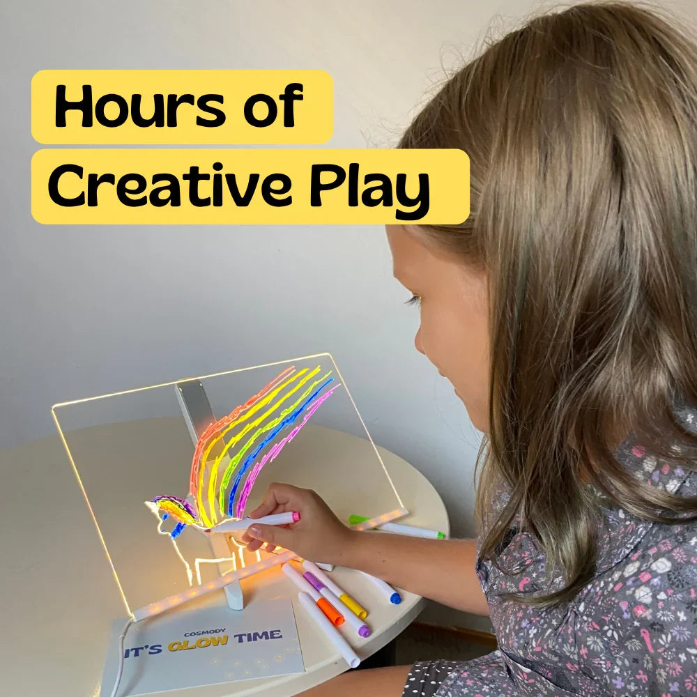 GlowNote Acrylic Board – Reusable LED Writing & Drawing Pad