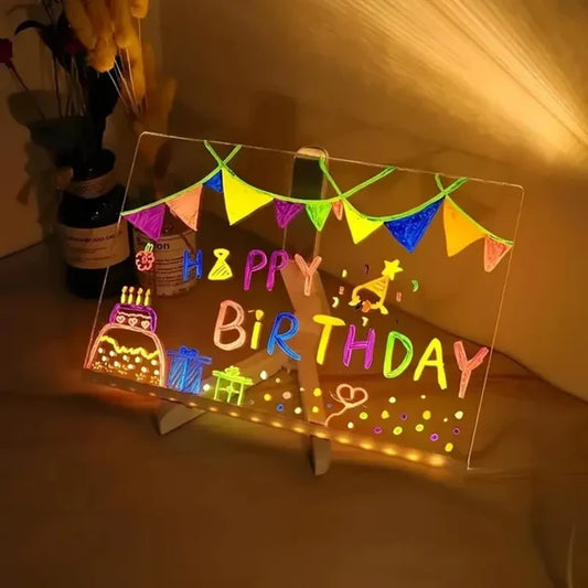 GlowNote Acrylic Board – Reusable LED Writing & Drawing Pad