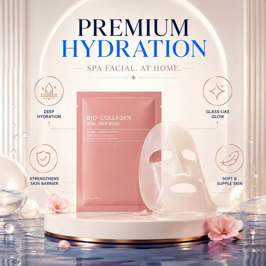 Bio-Collagen Face Mask | Instant Glass Glow & Deep Hydration (Pack Of 3)