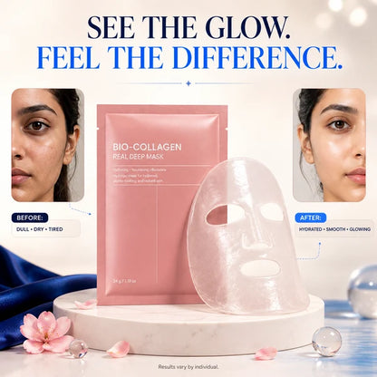 Bio-Collagen Face Mask | Instant Glass Glow & Deep Hydration (Pack Of 3)