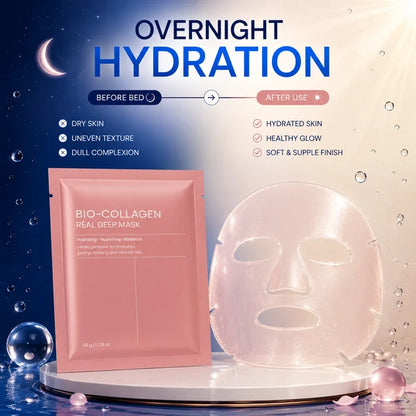 Bio-Collagen Face Mask | Instant Glass Glow & Deep Hydration (Pack Of 3)