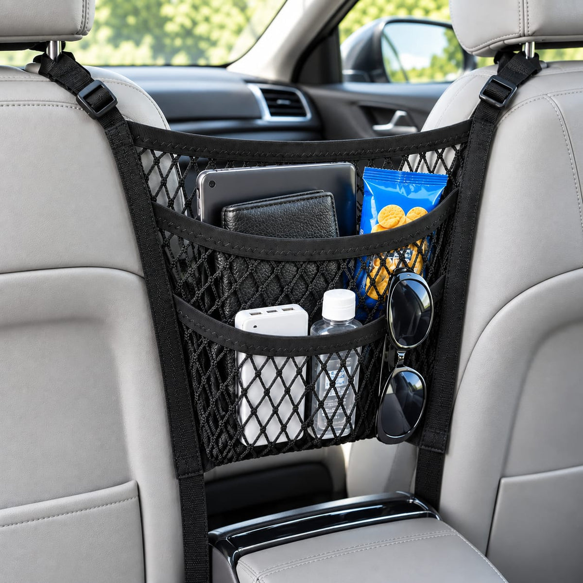 Premium 3-Layer Car Mesh Organizer