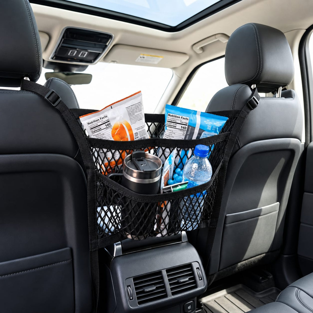 Premium 3-Layer Car Mesh Organizer